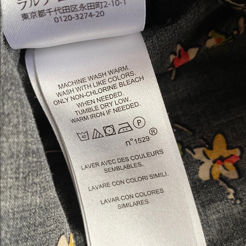 Ralph Lauren Black Floral Women’s Shirt - Picture 7 of 8